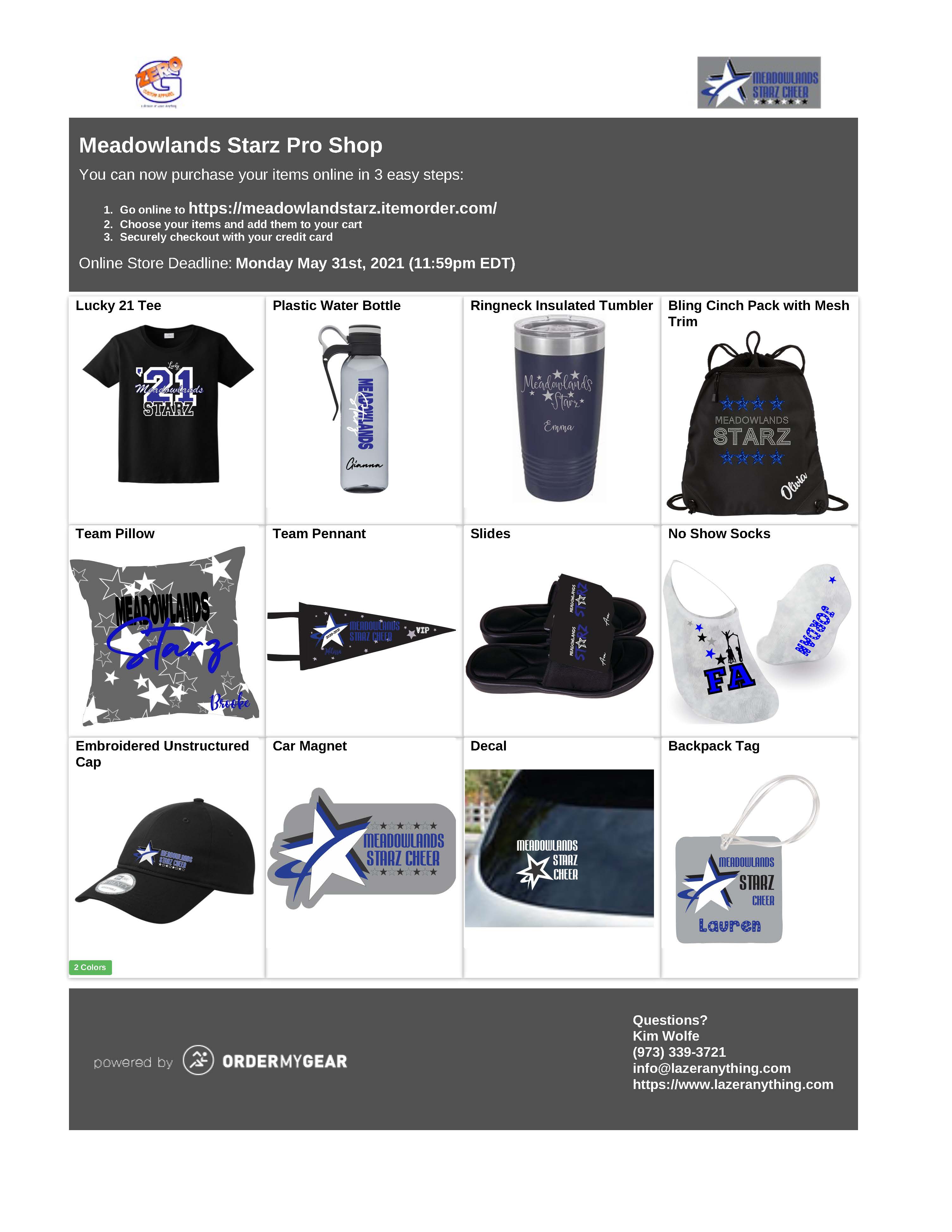 Meadlowlands Starz Cheer PRO SHOP